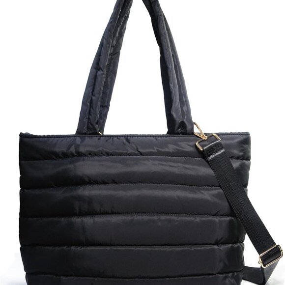 Puffer Tote Quilted Shoulder Bag Lightweight Multi-Purpose for Work Travel - Picture 1 of 7